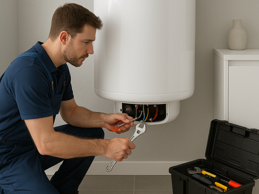 Installation d'un chauffe-eau électrique Atlantic à Rennes par Chauffe-eau Service 35